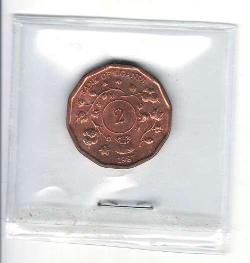 1987 2 Shillings Uganda UNC