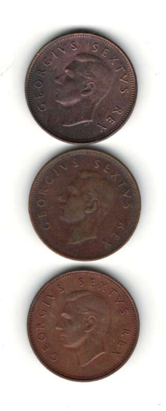 **R1 START - 3 x 1/4 Penny (1948, 1950, 1952)