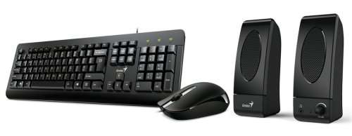Genius KMS130 USB Black Desktop Set (KB/MSE/SP