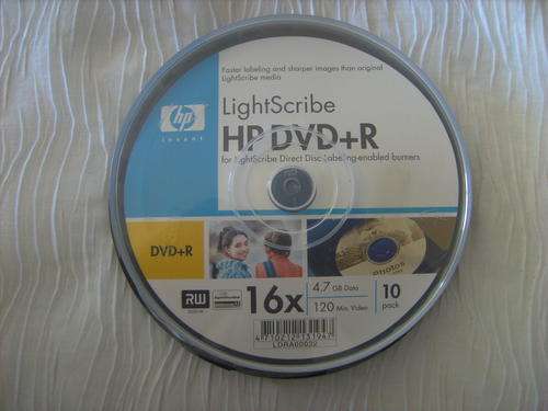 HP DVD+R LigtScribe 16X 10 Spindle