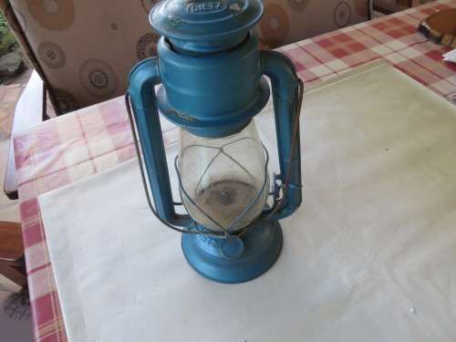 PARAFFIN LAMP - DIETZ JUNIOR - 300 MM HIGH - CANDLE WAX INSIDE - AS PER SCAN