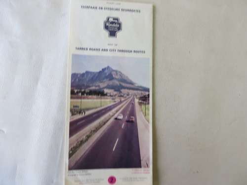 VINTAGE RONDALIA TOURING CLUB MAP - TARRED ROADS AND CITY THROUGH ROUTES - WT 971/64