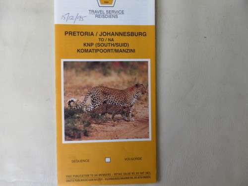 OLD AA ROAD MAP - PRETORIA / JOHANNESBURG TO KNP SOUTH / KOMATIPOORT / MANZINI