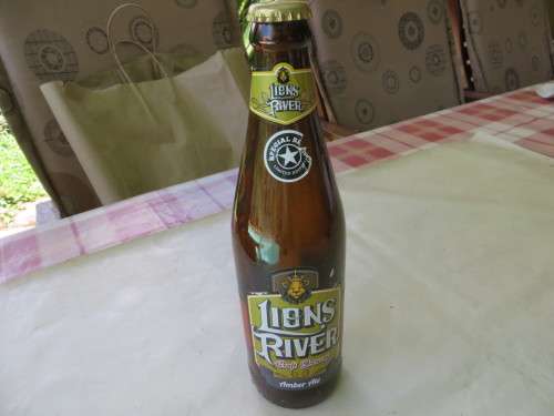 EMPTY BEER BOTTLE - LIONS RIVER - S.A. - AS PER SCAN - B1