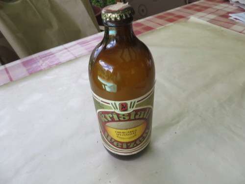 EMPTY BEER BOTTLE - KRISTALL WEIZEN - S.W.A. -  AS PER SCAN - B1