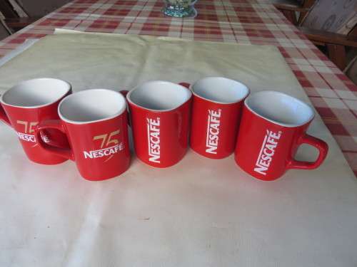 FIVE NESCAFE MUGS - AS PER SCAN