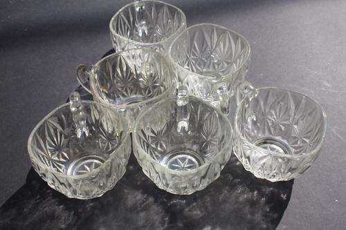 6 TEA GLASS CUPS - 75 X 75 MM - 60 MM HIGH - PLEASE HAVE A LOOK