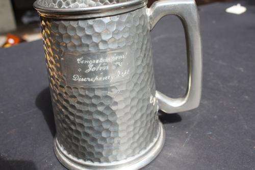 PEWTER MUG - EM - ESS - WITH INSCRIPTION - PLEASE HAVE A LOOK
