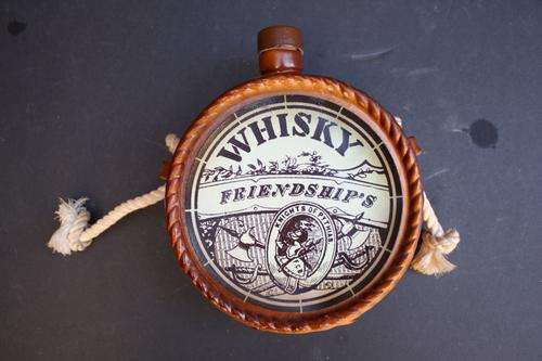 EARTWARE DECANTER - 140 MM DIAM. - WHISKY - FRIENDSHIP'S - KNIGHTS OF PYTHIAS - PLEASE HAVE A LOOK