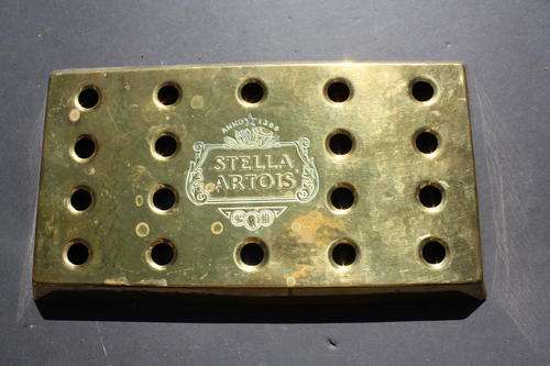 BRASS BEER DRIP COVER - 380 X 190 MM - STELLA ARTOIS - PLEASE HAVE A LOOK