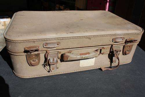 OLD SUITCASE   - 600 X 400 MM - 170 MM HIGH - VULCANO FIBRE - GERMANY - PLEASE HAVE A LOOK