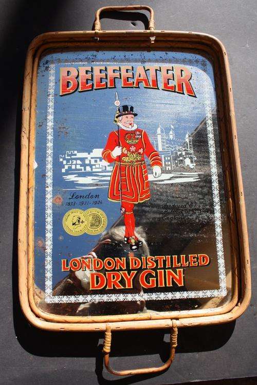 GLASS TRAY - 280 X 395 MM - BEEFEATER - LONDON DISTILLED DRY GIN