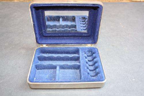 SILVER PLATED JEWELLERY BOX - 135 X 95 MM - 40 MM HIGH - NO MARKINGS