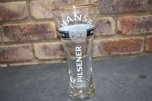 HANSA PILSENER - 0.5 LTR. - FANEL GLASSWARE - PLEASE HAVE A LOOK