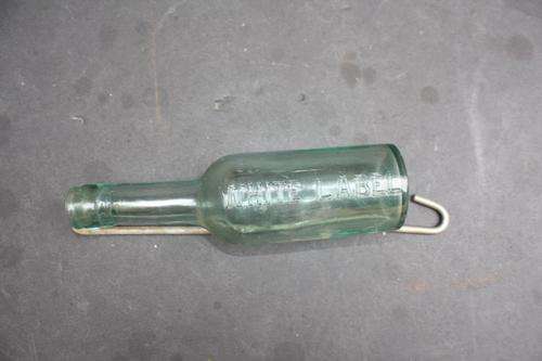 OLD GLASS BOTTLE - WHITE LABEL - PLEASE HAVE A LOOK