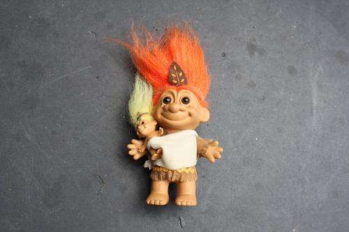 TROLL WITH BABY IN HIS ARM - 110 MM - RUSS - ITEM NO. 18037 - PLEASE HAVE A LOOK