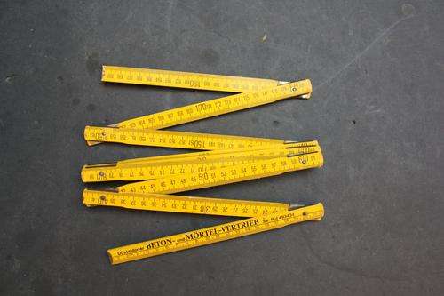 WOODEN GERMAN FOLDABLE TAPE MEASURE - 2.00 M - ZOLLSTOCK - PLEASE HAVE A LOOK