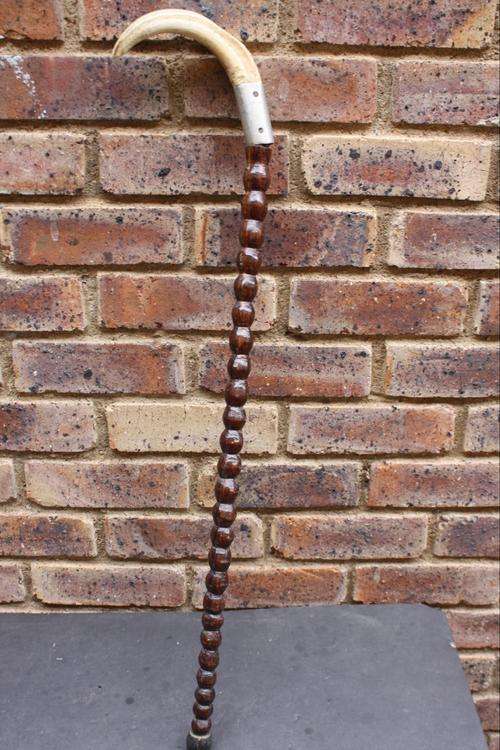 WALKING STICK WITH WARTHOG TOOTH - 830 MM - PLEASE HAVE A LOOK