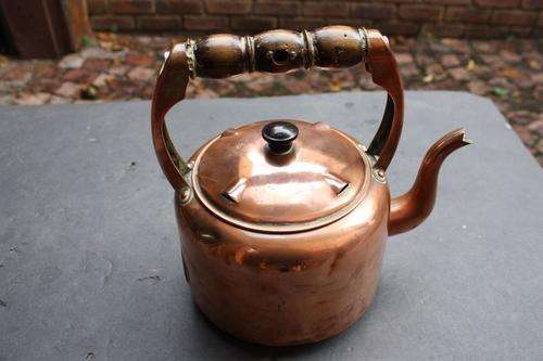 OLD ELECTRIC COPPER KETTLE - NOT WORKING - CONVERTED INTO A STANDARD KETTLE - FOR DISPLAY