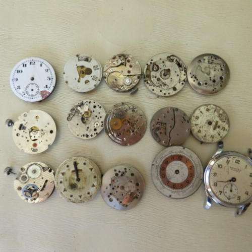 15 VARIOUS SPARE PARTS FOR WATCHES - PLEASE HAVE A LOOK