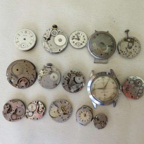 15 VARIOUS SPARE PARTS FOR WATCHES - PLEASE HAVE A LOOK