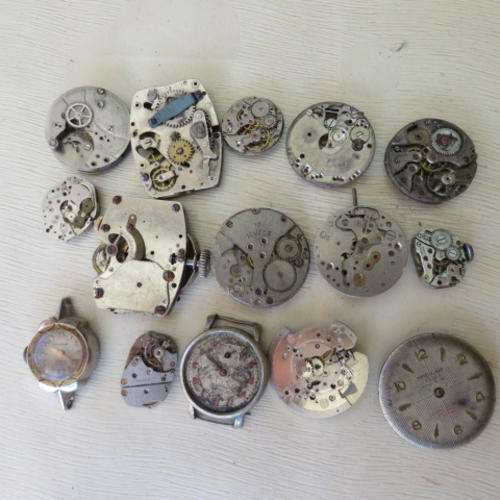 15 VARIOUS SPARE PARTS FOR WATCHES - PLEASE HAVE A LOOK