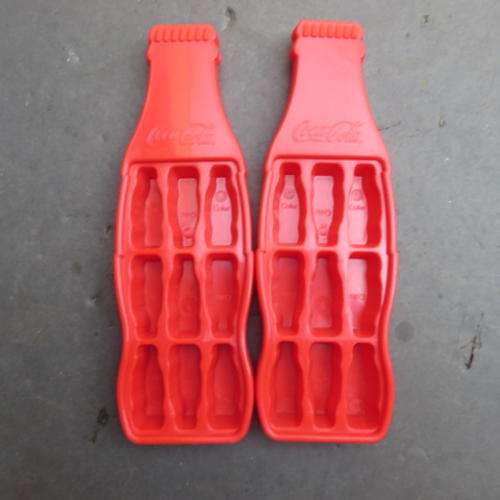 TWO COCA COLA ICE CUBE TRAYS - A MUST FOR YOUR BAR OR PUB