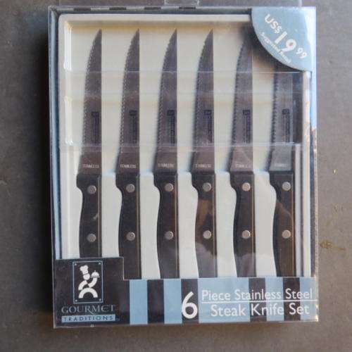 6 PIECE STAINLESS STEEL STEAK KNIFE SET - PLEASE HAVE A LOOK