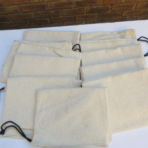 NINE LARGE LINEN BAGS - 500 X 750 MM - PLEASE HAVE A LOOK