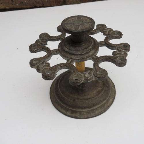 OLD CAST IRON STAMP HOLDER - 115 MM DIAM. - 80 MM HIGH - PLEASE HAVE A LOOK