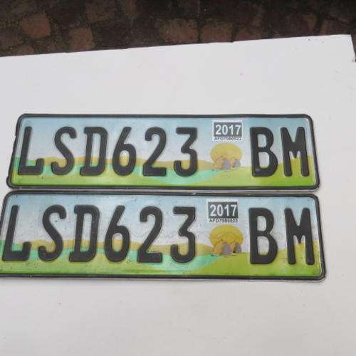 SET OF METAL NUMBER PLATES - LSD 623 BM - PLEASE HAVE A LOOK