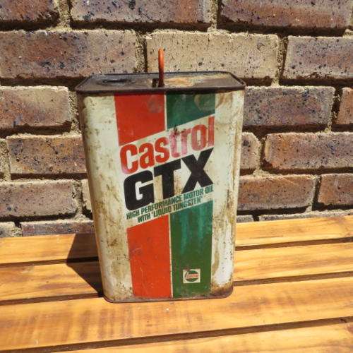 OLD CASTROL 5 LTR. GTX OIL CANNISTER