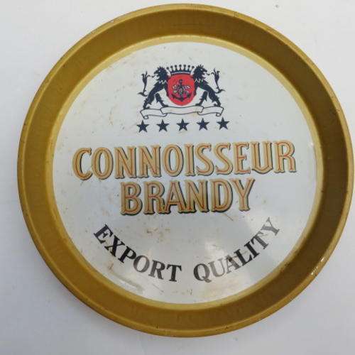 METAL BAR TRAY - 305 MM DIAM. - 30 MM HIGH - CONNOISSEUR BRANDY