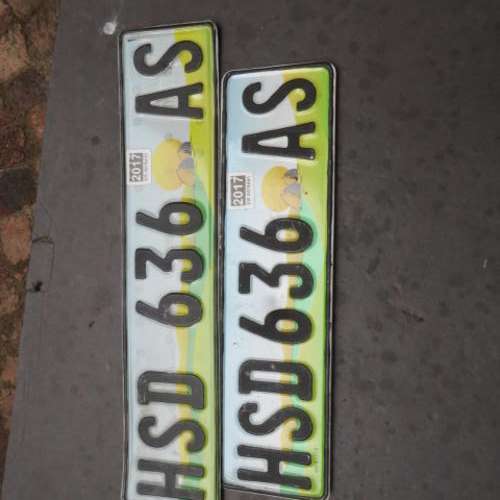 METAL NUMBER PLATES - HSD 636 AS - PLEASE HAVE A LOOK