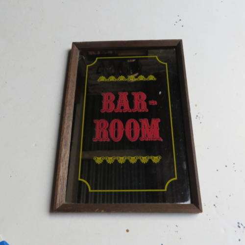 SMALL BAR MIRROR - BAR ROOM - 165 X 240 MM - PLEASE HAVE A LOOK
