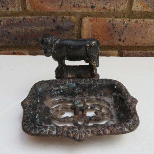 VINTAGE CAST IRON FARM HOUSE STYLE SOAP DISH - 150 X 100 MM - YOU WILL LOVE IT