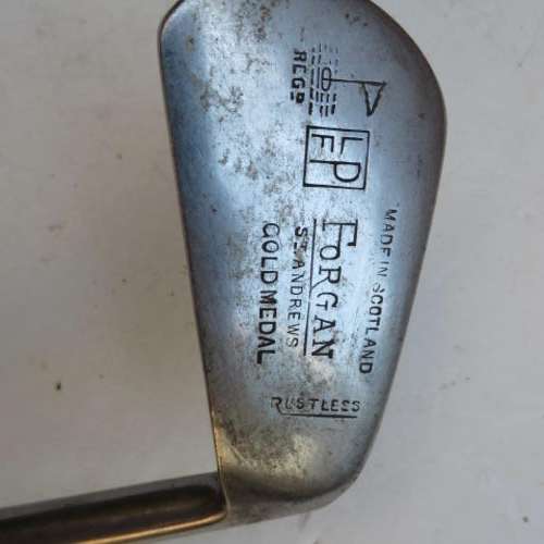 OLD GOLF IRON - FORGAN - ST. ANDREWS - GOLD MEDAL - 5 MACHIE