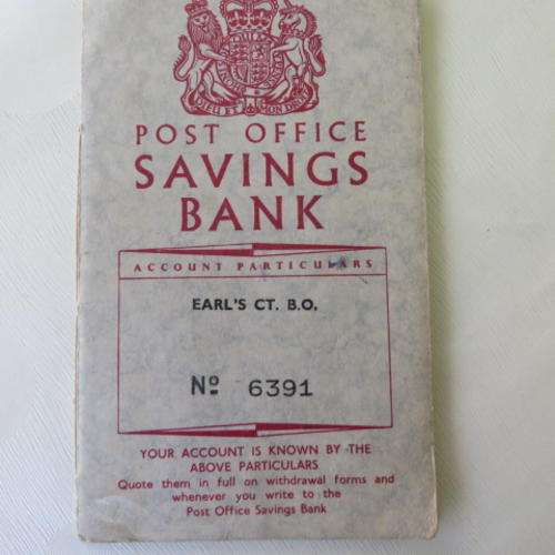 OLD POST OFFICE SAVINGS BANK ACCOUNT BOOK - GREAT BRITAIN - 30. NOV. 1957