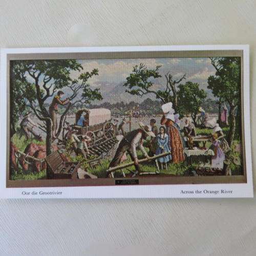 POSTCARD VOORTREKKER MONUMENT - OOR DIE GROOTRIVIER  / ACROSS THE ORANGE RIVER