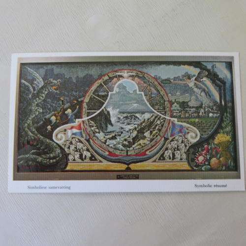 POSTCARD VOORTREKKER MONUMENT - SIMBOLIESE SAMEVATTING / SYMBOLIC RESUME