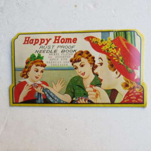 HAPPY HOME - RUST PROOF NEEDLE BOOKLET - WITH 50 NEEDLES