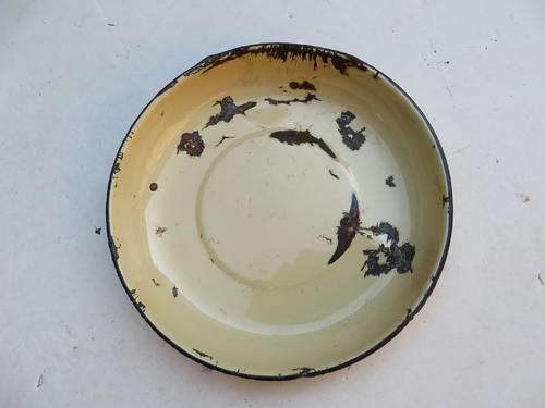 OLD ENAMEL SOUP DISH - 240 MM DIAM. - 35 MM HIGH