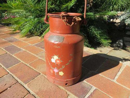 OLD TWO GALLON MILK CAN - H & H - NIGHT WATCHMAN - AS PER SCAN