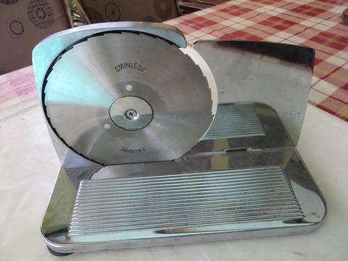OLD PINEWARE BREAD / MEAT SLICER - AS PER SCAN AND DESCRIPTION