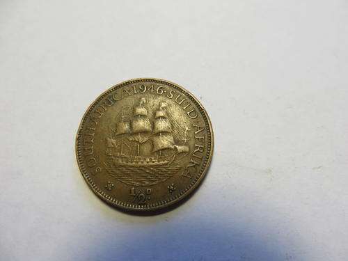 UNION  OF SOUTH AFRICA - HALF PENNY - 1946