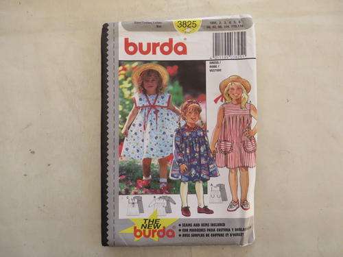 BURDA - PATTERN NO. 3825 - SIZE 18M 2-6 - FACTORY FOLDED