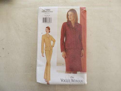 VOGUE - PATTERN NO. 7480 -  SIZE 14-16-18 - FACTORY FOLDED