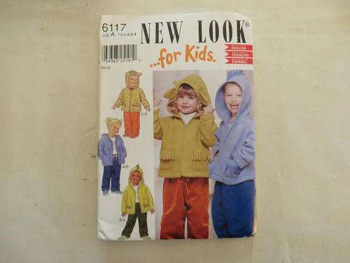 NEW LOOK - PATTERN NO.  6117  - SIZE 1/2 1-4