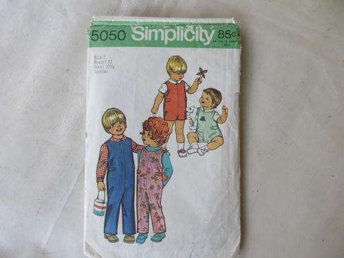 SIMPLICITY - PATTERN NO.5050  - SIZE 3 - BREAST 22 - WAIST 201/2 - TODDLER