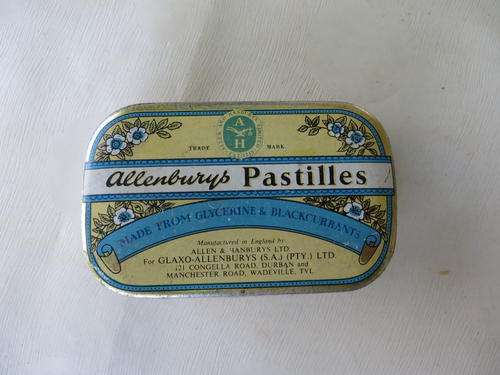 SMALL ALLENBURYS PASTILLES TIN - AS PER SCAN